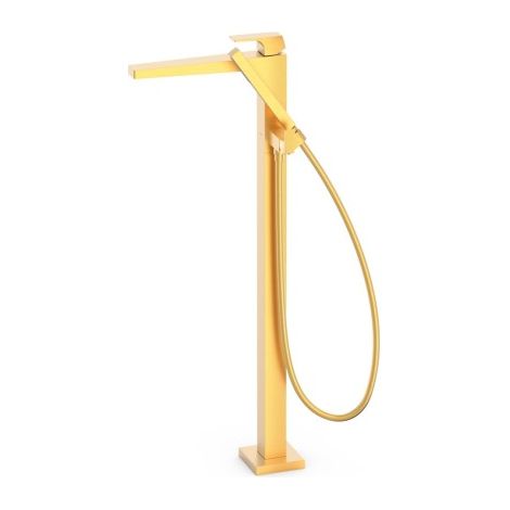 Mitigeur sur pied pour baignoire et douche Or Mat 24K - TRES 20247001OM