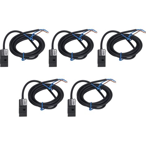 Jeu de 5 interrupteurs magnétiques D-B54, capteur 100mA AC/DC 0-250V, détecteur de proximité pour portes et fenêtres, finition robuste. (1/5)