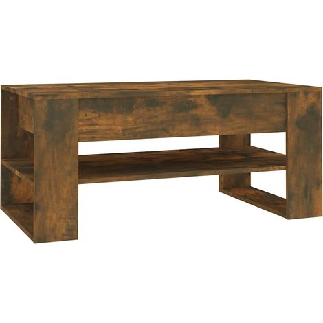 Maison Exclusive - Tavolino da Salotto Rovere Fumo 102x55x45 cm Legno Multistrato (1/5)