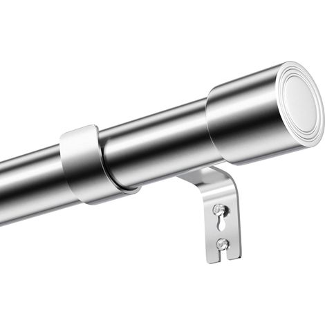 1 Pièce - Tringle à Rideaux - Barre de Rideau - Design Télescopique Réglable - Fixation Murale Polyvalente pour Salon - Argent - 84x150 cm (1/5)