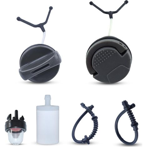 Bouchon de Réservoir Filtre à Carburant Ligne de Retour pour Husqvarna 445 435 435E 440 440E 445E 450 450E Tronçonneuse avec Poire d'Amorce Remplace 544111203 544111201 (1/5)