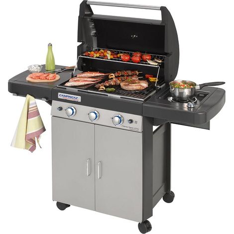 Campingaz – Barbecue à gaz 3 feux – Brûleurs tubulaires inox – Technologie Even Temp – Système InstaClean – Surface de cuisson 2800 cm² (1/5)
