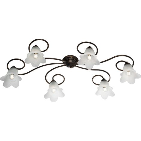 Plafoniera Bonetti Alice Be Light a 6 luci in ferro Marrone/Oro (1/3)