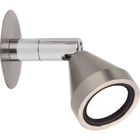 [GEBRAUCHT] B-Ware Busch Wandleuchte Wandlampe LED Mini schwenkbar nickel inklusive Wechsellinse (1/2)