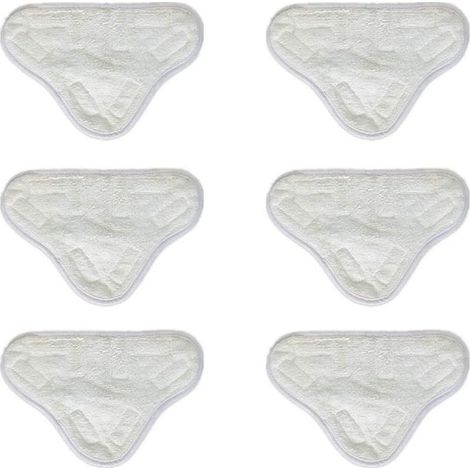 6 almohadillas de microfibra de repuesto para mopa de vapor, compatibles con H2O X5 H2O lavables (1/3)
