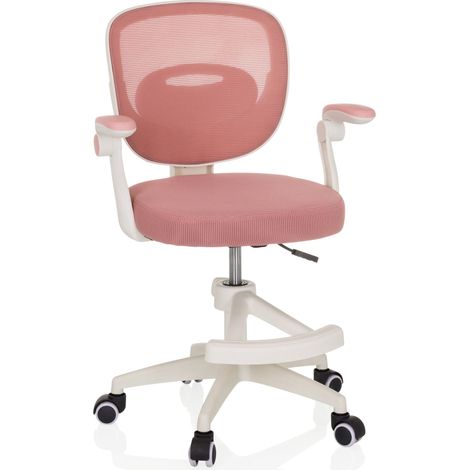 Chaise de bureau pour enfant / Chaise pour enfant KIDDY SMART tissu rose hjh OFFICE