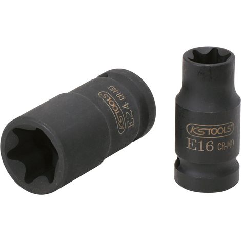 1/2" Douilles à chocs Torx E, courtes, E18 (1/2)