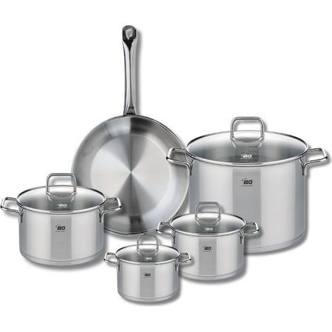 Ensemble de 1 Poêle de cuisson 28 cm et 4 faitouts 14, 16, 20 et 26 cm Elo Profi Citrin (1/5)