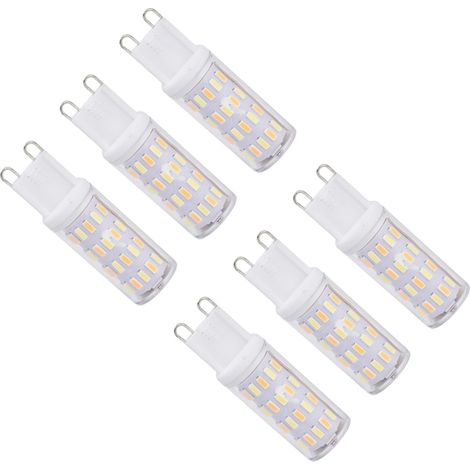 6 ampoules G9 5W 60LED avec 3 couleurs de lumière, étanches IP45 pour lustre/plafonnier, 230V (1/5)