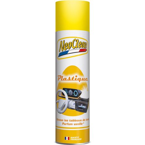 Nettoyant plastiques finition brillante - parfum vanille - aérosol de 300ml - Ce produit de marque NEOCLEAN est neuf.