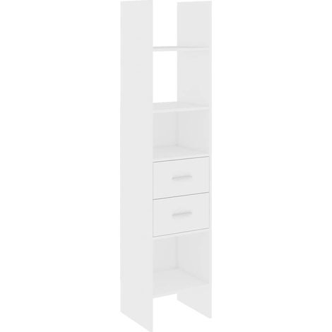 Maison Exclusive - Estantería librería madera contrachapada blanc (1/5)