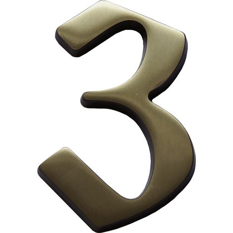 Alpertec Hausnummer 3 Bronze Hausnummern Hausnummerschild