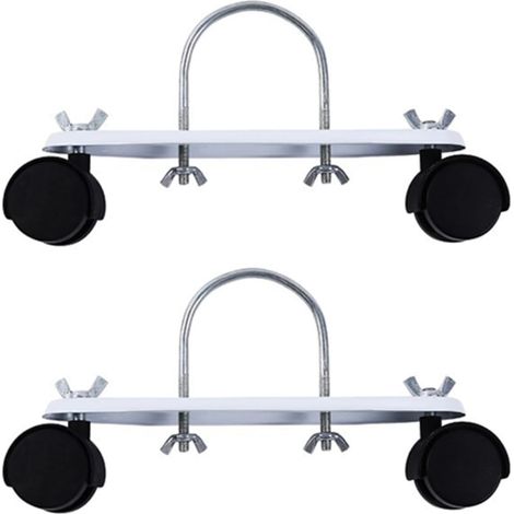 Juego de 2 soportes para radiadores eléctricos - Base con ruedas para calentadores eléctricos - Soporte móvil especial con ruedas (negro)