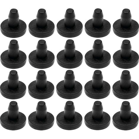Cyclingcolors – Lot de 20 embouts de tube à insérer Ø extérieur 16mm Ø intérieur 6,5mm – PELD noir – Finition esthétique pour meubles et chaises