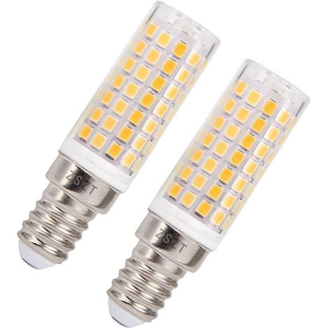 Ampoule LED E14 8W, Équivalent à Halogène 75W, Blanc Chaud, Ampoule E14 Petite vis Edison Angle de 360° Pas de Scintillement, AC220-240V, pour hotte aspirante, Lustres, lampes décoratives, Lot de 2… [ (1/5)