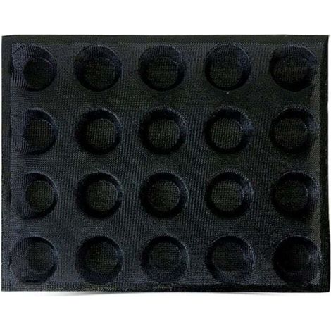 Silikon-Kuchenform mit 20 Mulden, Mini-T-Form, XU, Pizza-, Hamburger- und Brotbackblech, antihaftbeschichtet - KZQ