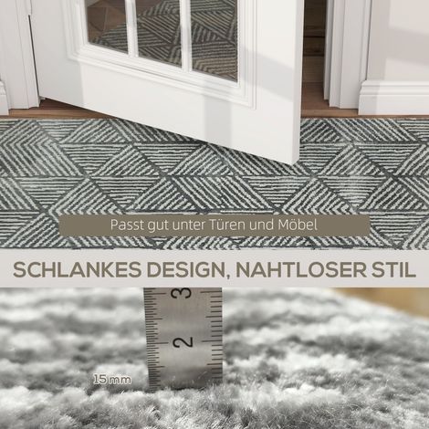 Tapis de salon design lavable 150x80 cm gris anthracite (1/4)