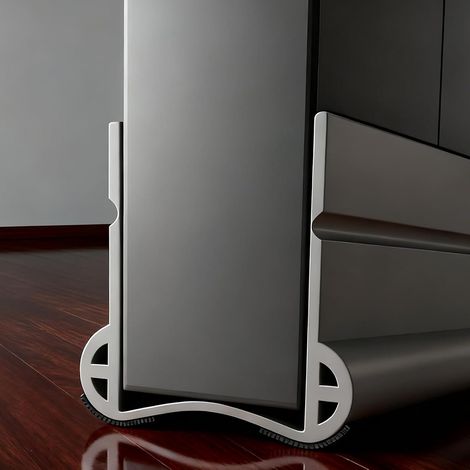 Universal Insulation Door Bottom 93 cm with Felt Soundproofing – Adjustable Adhesive Seal for Doors 3.5-5.5 cm, Blocks Air Flow Odors and Insects (Grey) (1/5)