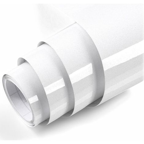 Plastica adesiva bianco lucido rotolo 15 metri larghezza 45 cm facile applicazione ideale per rivestimenti interni