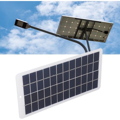 Panneau Solaire Polycrystalline 5W 12V Charger Portable Polysilicon Grade A Haute Transmittance Lumière 248x122mm Interface Clip (1/5)