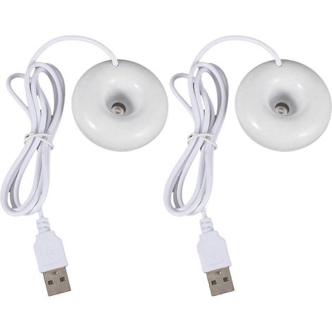 2x Humidificateur de bureau USB blanc en forme de donut, mini humidificateur portable et créatif pour bureau, purificateur d'air (1/5)
