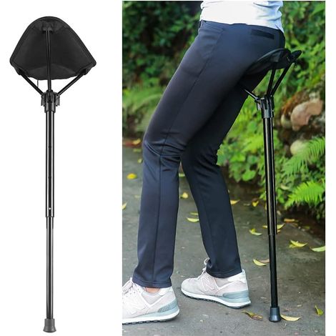 Tabouret trépied pliable - Réglage de la hauteur sur 3 positions, tabouret trépied portable d'extérieur avec sac de transport