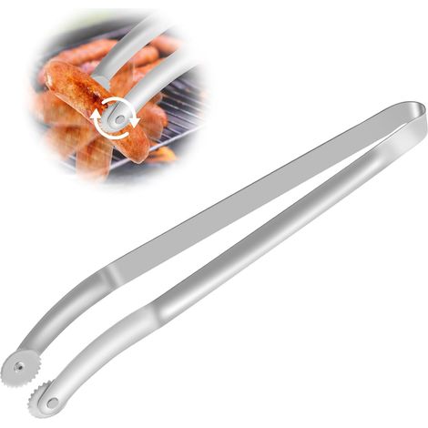 1 Pince Barbecue,Acier Inoxydable,Roulettes 360°,Pointes Dentelées,Cuisine Et Extérieur (1/5)