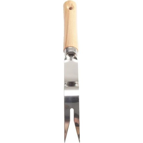 pair Extracteur de mauvaises herbes de jardinage, désherbeur en acier inoxydable, fourchette de semis, fourchette de repiquage de semis, outil de repiquage de semis de jardinage