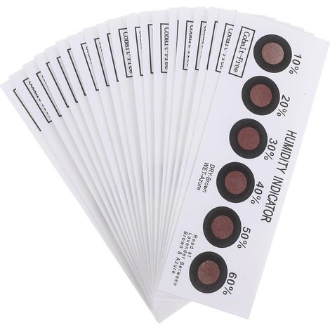 20 Cartes Indicatrices D'humidité à 6 Points en Papier Marron pour Électrique, Continue Facile à Utiliser, Test Fiable du Taux D'humidité (1/5)