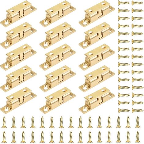 15 Stück Doppelkugelriegel, Messingkugelriegel Doppelkugelriegel für Schrank-, Möbel- und Kleiderschranktüren