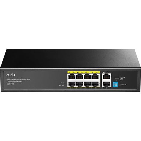 Commutateur Gigabit PoE+ à 10 Ports, Non gérable, GS1010PE (1/5)
