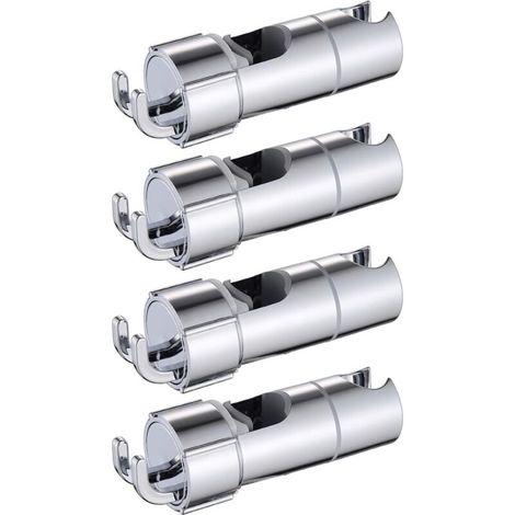 Set mit 4 Duschkopfhalterungen, Lochabstand von 18 bis 25 mm, verstellbare Duschkopfhalterung, Duschkopfzubehörteile (SL) (1/5)