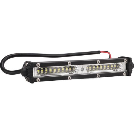 Phare de travail LED noir pour voiture, lampe de conduite 54W à une rangée, barre lumineuse universelle tout-terrain pour moto (1/5)