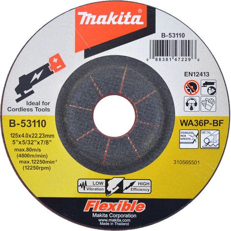 MAKITA TARCZA DO SZLIFOWANIA ELASTYCZNA 125x4 