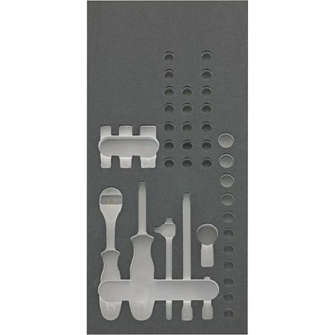 Module d'outils 1/3 vide pour clé à douille 1/4 FORTIS