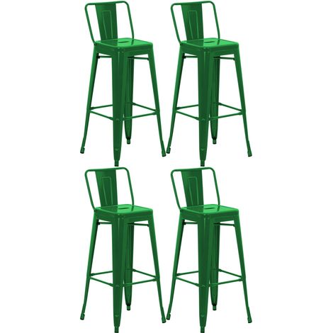 Set di 4 sgabelli da bar Mason verde (1/5)