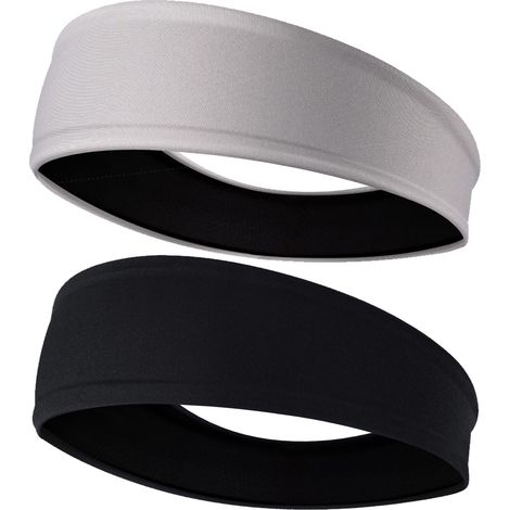 Juego de 2 cintas para la cabeza para hombre y mujer, cintas deportivas que absorben el sudor, adecuadas para fitness, yoga y running, elásticas y antideslizantes, aptas para hombres y mujeres. (1/5)
