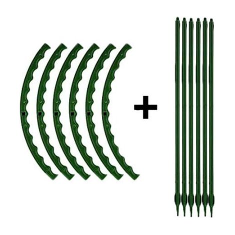 6 PCS Support pour Plantes de Jardin Piquet de Support pour Plantes Anneau de Support pour Plantes Semi Circulaire Support de Cage pour Plantes en Plastique Pot de Fleur Treillis Grimpant pour Petites (1/5)