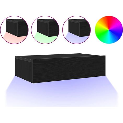 Maison Exclusive - TV-Schrank mit LED-Leuchten Schwarze Eiche 60