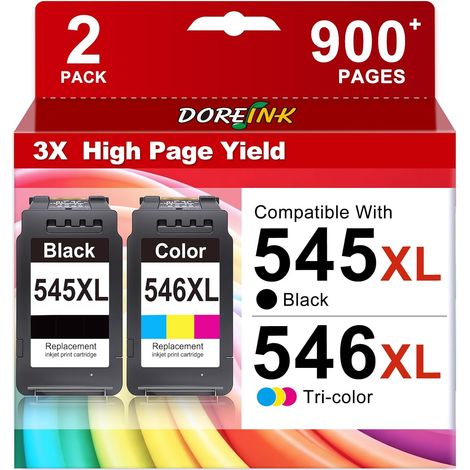 545XL 546XL Cartouche d'encre Remplacement pour Canon 545 546 XL