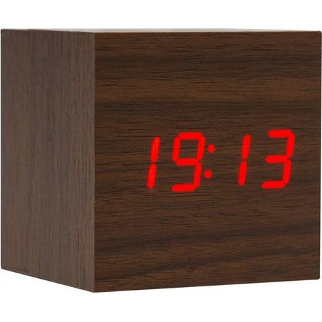 Wecker aus Holz – Mini-Digitaluhr mit Temperaturanzeige (1/5)