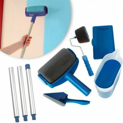 KIT RODILLO DE PINTAR ANTIGOTEO MULTIFUNCION CON DEPOSITO RECARGABLE Y MANGO EXTENSIBLE SIN GOTAS SIN DERRAMES SIN MANCHAS
