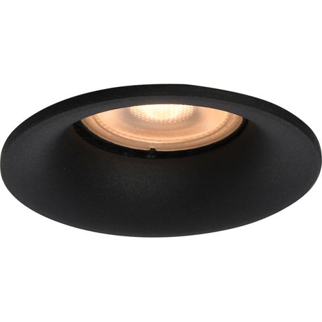 Faretto incasso tondo Ø7,5 nero sabbiato GU10 10W Italux (1/2)