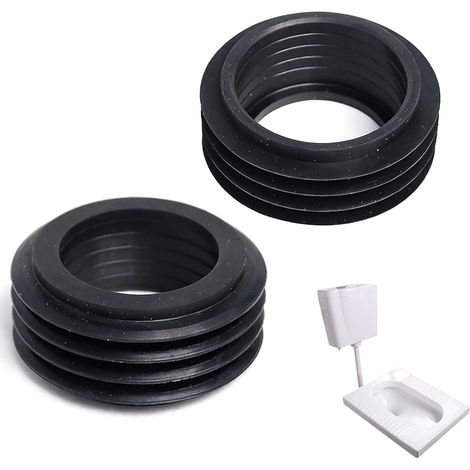 Raccord de Tuyau de Chasse d'Eau en Caoutchouc - Manchon pour Réservoir de Chasse Encastré - Étanchéité Fiable pour WC, Diamètre Intérieur 36-45 mm, Diamètre Extérieur 60 mm, Hauteur 25 mm (1/5)