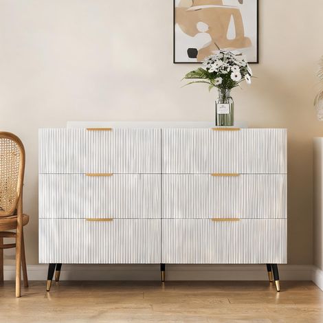 Buffet coloris blanc en panneau de particules 120 x 40 x 77 cm (1/5)