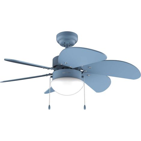 Cecotec - Ventilateur de Plafond avec Lumière EnergySilence Aero 3600 Vision Full Blue - 50 W, Diamètre 91 cm