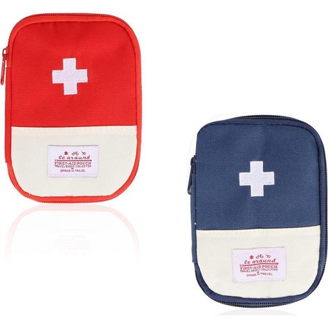 Reiseapotheke Tasche Leer 2 Stück, Wasserdicht, Kompakt, für Reisen & Outdoor