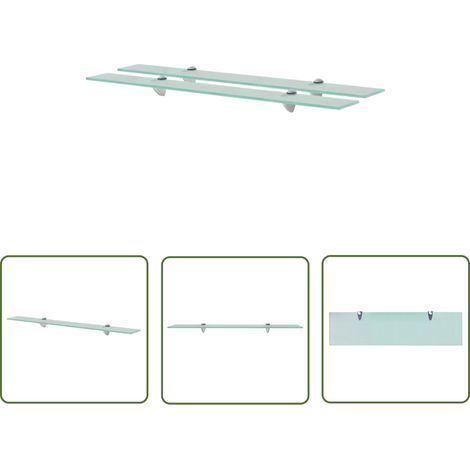 The Living Store Schweberegale 2 Stk. Glas 80x20 cm 8 mm - Wandregal - Glasregal - Modernes Regal - Badezimmerregal - Dekoratives Regal (1/5)