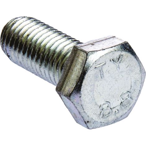 Vis à tête hexagonale, Acier Passivé, zinc, M12 x 30mm ( Prix pour Sachet de 50 )