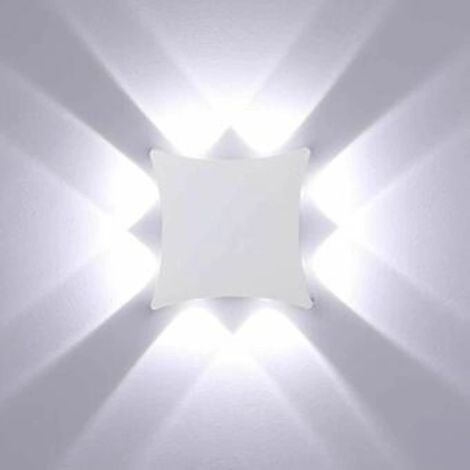 OMGG Applique murale LED d'intérieur blanc froid minimaliste, applique murale blanche moderne pour couloir, escalier, salon, chambre